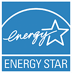 Blue Energy Star Label which indicates that a product meets federal regulations for energy conservation.